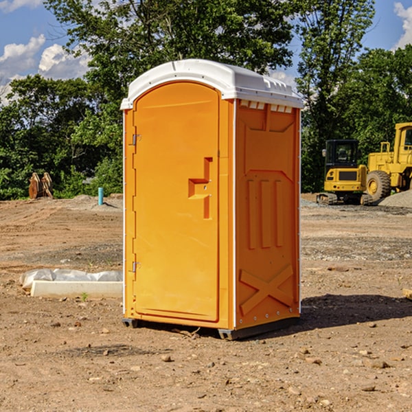 how often are the porta potties cleaned and serviced during a rental period in Hardin